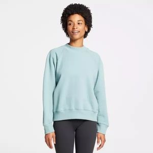 Calia women’s mock neck sweatshirt with pleat sleeves. NWT. XXL. Blue agave